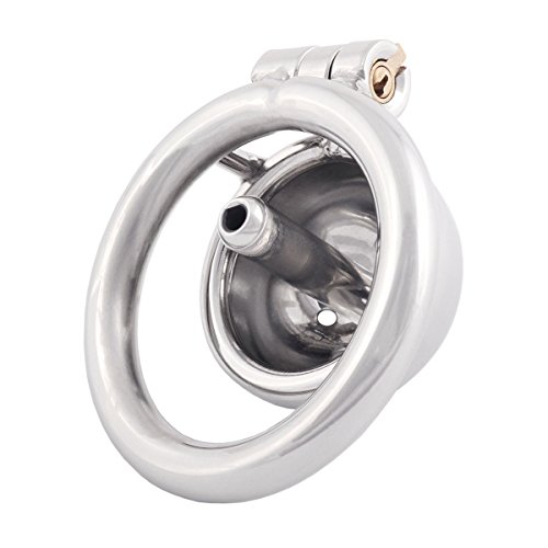 Ternence Stainless Steel Male Chastity Device Male Virginity Lock Cock Cage With Tube C340 (1.57 Inch / 40Mm) #TOP7