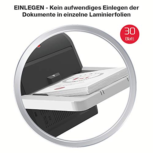GBC Foton 30 Automatisches Laminiergerät A3, Laminiert bis zu 30 Dokumente vollautomatisch, Mit manuellem Modus, Ideal für Schulen & Büros, Inkl. Starter-Folienkassette, 4410011