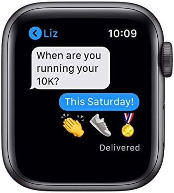 Apple Watch Series 6 (GPS, 40mm) Space Grey Aluminium Case with Black Sport Band (Renewed) - View 6