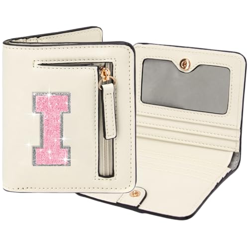 Image of Birthday Gifts for Teen Girl Kids Wallet Girl Wallets Small Initial Rfid Wallet Teen Girls Gift Preppy Stuff for Girls Beige I