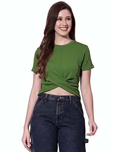 OOMPH! Crop Tops for Women, Green – mt593