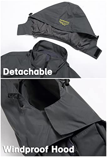 Giisam Mens Rain Jackets Waterproof With Hood Softshell Lightweight Windbreaker Raincoat Rain Coats For Outdoor Travel Hiking Grey thumb #3