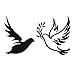 Artkingdome 2Pcs Metal Love Birds Hollow Out Hanging Wall Art, School Room Bed Wall Decoration Home Decoration for Outdoor Garden & Indoor Decor, Rust-Proof Patio Fence Black