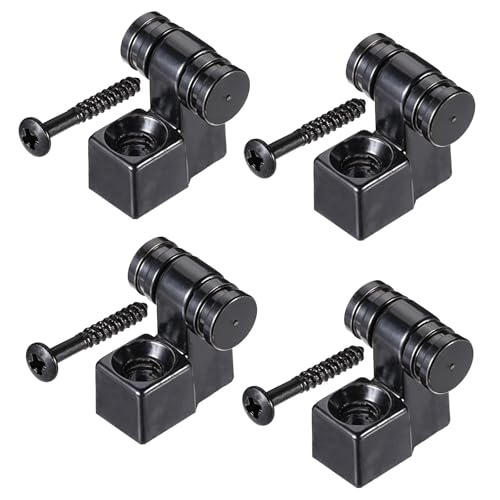 JJUNW 4 Sets Guitar Roller String Retainers, Electric Guitar Parts Guitar String Winder, Metal String Trees Replacement Part For Electric Guitar Accessories(Black)