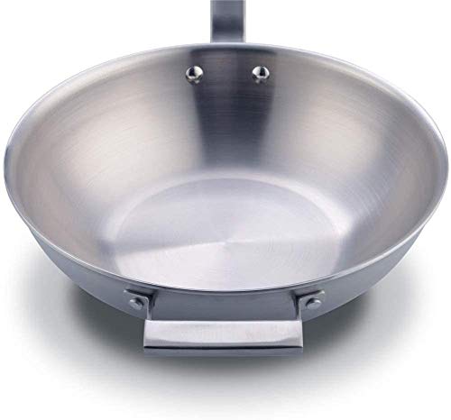 Wok de acero inoxidable sin recubrimiento 32 cm miniatura 5