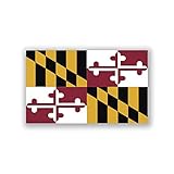 2-Pack Maryland State Flag Decal Stickers | Official State Flag of Maryland Stickers | 5-Inches by 3