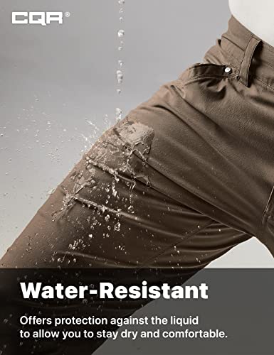 Cqr Clsx Men's Cool Dry Tactical Pants, Water Resistant Outdoor Pants, Lightweight Stretch Cargo/Straight Work Hiking Pants, Sedona Pants Tundra, 38W X 32L #TOP6