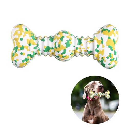 Indestructible Dog Chew Toy Bones for Tough Aggressive Chewers, Natural Rubber Teeth Cleaning Long Lasting Durable Boredom Breaker For Small Medium Large Breeds