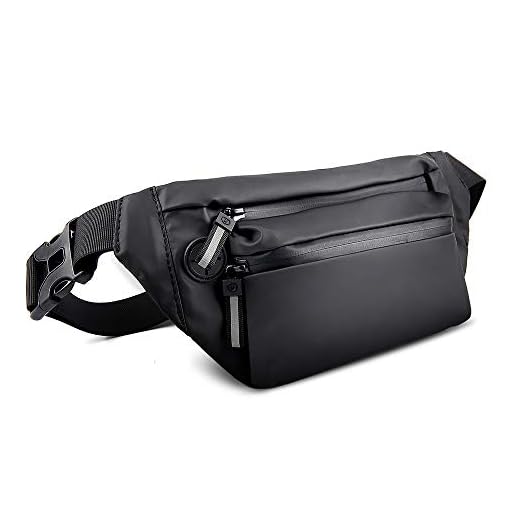 Fanny Pack, Fanny Packs for Women and Men Waterproof Fanny Pack Running Waist Bag Lightweight Belt Bag with Adjustable Belt for Travel, Sport, Party NIANYISO(Black)