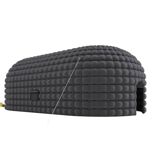 GarveeLife Inflatable Nightclub 42x23.2x14.8 Ft, Portable Blow Up Night Club Tent with Roll Up Door & 3 Windows, Inflatable Party Tent for Adults Birthday Backyard Wedding Rental, Black