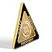 Triangle Glimmer Amber Dream Sobriety Coin | Celebrating Recovery and Personal Growth with AA Medallions | Ideal Sobriety Gift for Men and Women（3 Year）