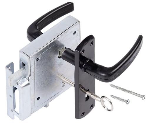 Alberts 901554 Kastenschloss | mit Nachtriegel | BB-Lochung | galvanisch blau verzinkt | 100 x 105 mm