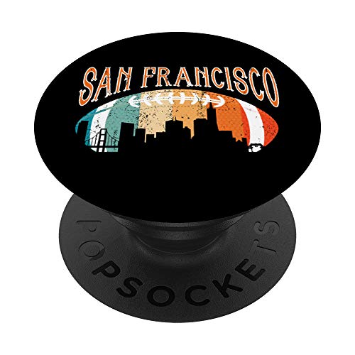 Retro San Francisco Fútbol Fan Vintage Ciudad Horizonte PopSockets PopGrip Intercambiable