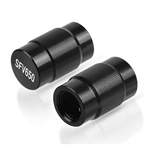 RAICAR Für Suzuki sv650 / s sv 650 / sv650 sv650s SFV650 1999–2016 Motorradzubehör Rad Reifen Ventilschaftkappen CNC luftdichte Abdeckungen (Farbe : Black SFV650)