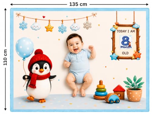 Image of NEW COMERS Baby Monthly Milestone Blanket | 1 to 12 Months Extra Soft Fleece | Best Photography Backdrop Prop | Size - 55 in to 44 inch Super Soft Fabric (Light Blue)