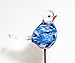 Produktbild MP Glaszauber Vogel - Spatz auf Stab Azur Glas H 84 cm Gartenstecker handgefertigte Gartenstele Gartenkugel