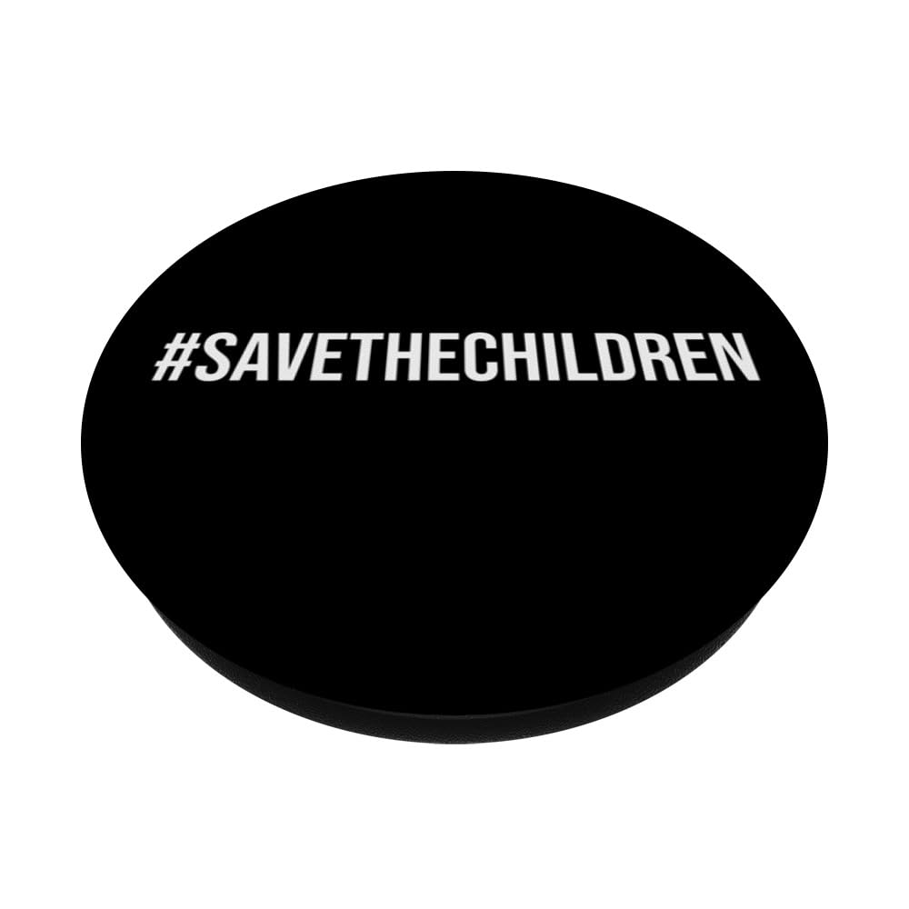 Save The Children Support Awareness Hashtag Freedom Sound PopSockets Swappable PopGrip, Black - Image 2