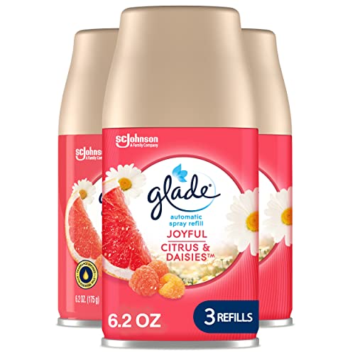 Glade Automatic Spray Refill, Air Freshener For Home And Bathroom, Joyful Citrus & Daisies, 6.2 Oz, 3 Count #TOP1