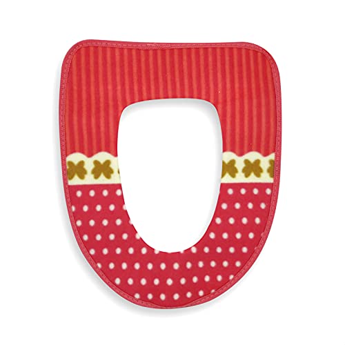 EUROXANTY WC-Sitzbezug | Polster für WC-Sitz | WC-Abdeckung | 36,5 x 44 cm | Rot