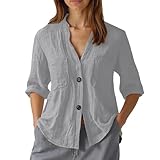 Hemdbluse Damen Hemd Damen Longbluse Sommerbluse Langarm Shirts Große Größen Tunika Oberteil Elegant Musselin Bluse Pink Rosa Langarmshirt Dehnbar Muselin Oberteile 46 Baumwoll Langarmshirts Schwarz