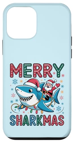 Merry Sharkmas AO[Z[^[ T^ CfBO V[N Cgt X}zP[X iPhone 12 mini p