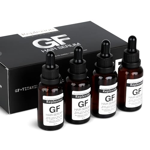 GF Hair Growth Serum for Men & Women – DHT Blocker, Anti Hair Loss Treatment, Stimulates Hair Regrowth, Thickens & Strengthens Follicles, Healthy Scalp Support, 4 Months Supply (4x30 ML)