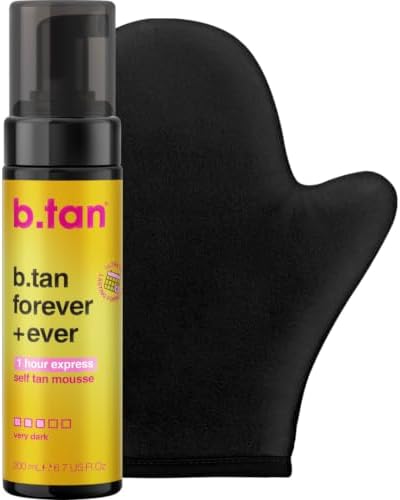 b.tan Forever + Ever Tanning Kit - Self Tan Mousse with Applicator Mitt - Value Pack for Ultra Long Lasting Tan