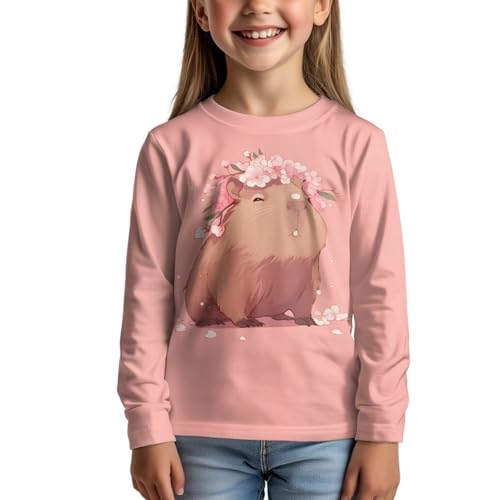 Image of Kids Long Sleeve Shirts for Girls 3-16 Year Old Cute Clothes for Teen Girls Casual Workout Tops
