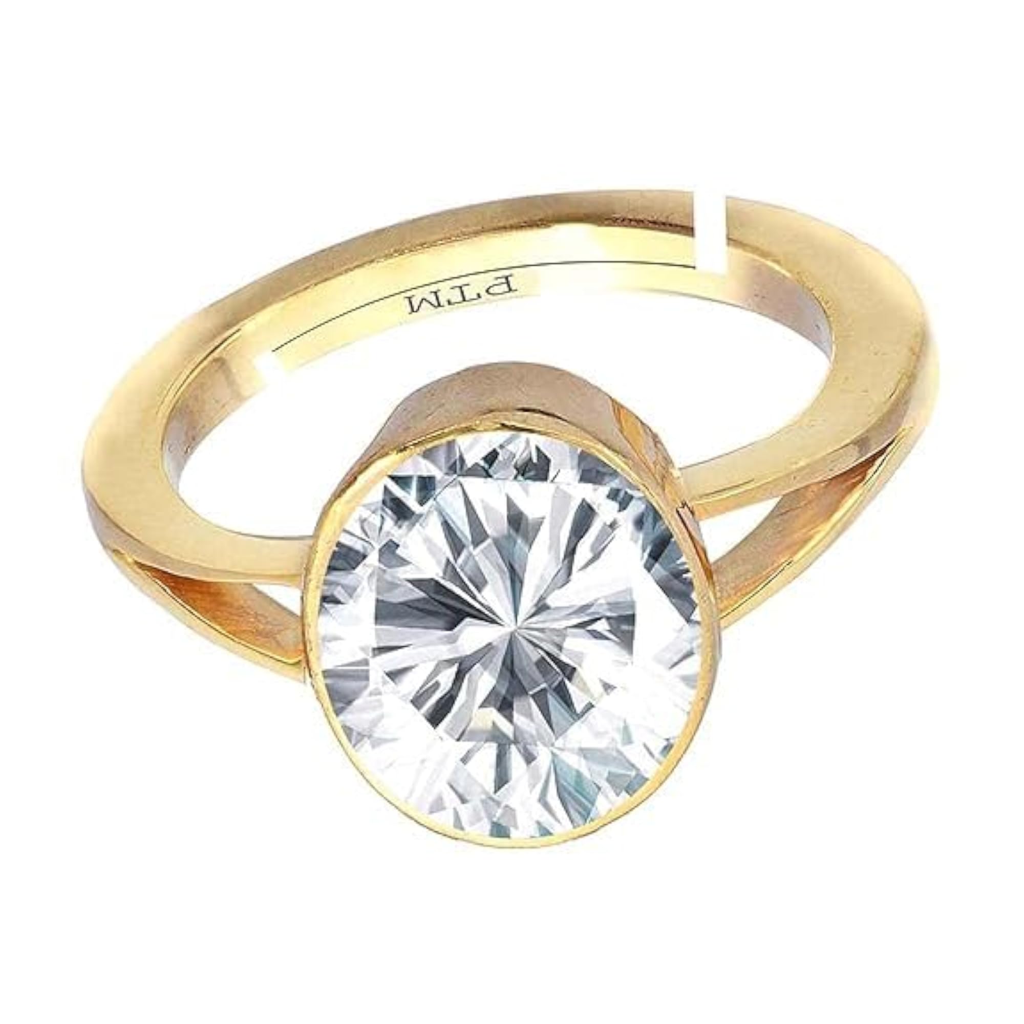 Gold Plated Panchdhatu Adjustable Ring with American Diamond