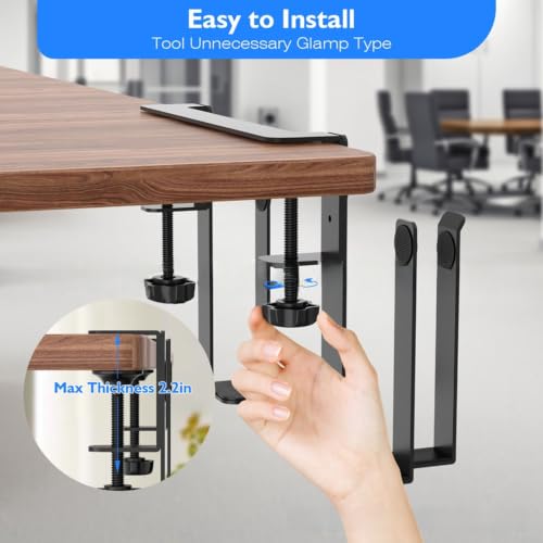Support ordinateur portable aluminium pince de table et refroidissement pour bureau et étude
