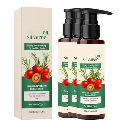 Champú nutritivo y suavizante, champú espesante y fortalecedor, con extractos naturales, fórmula nutritiva e hidratante para mujeres y hombres, 100 ml (3 pcs)