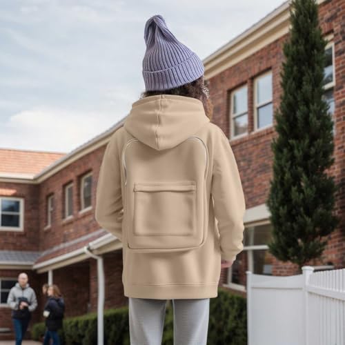 Unisex Boys Girls Fashionable Hoodies 2025 Long Sleeve Pullover Cute Pocket Zipper Back With Bag Sweatshirt2