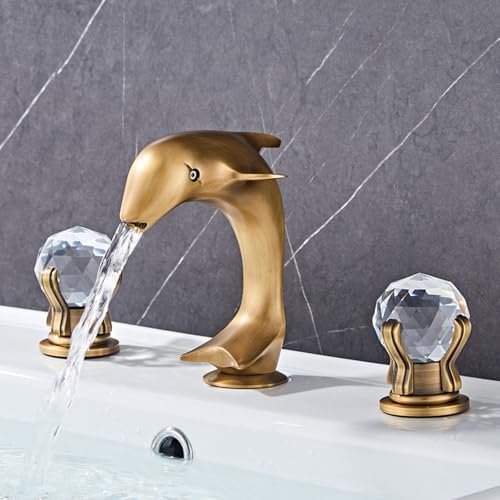 Mitigeur 3 trous lavabo pour une salle de bain rétro et chaleureuse