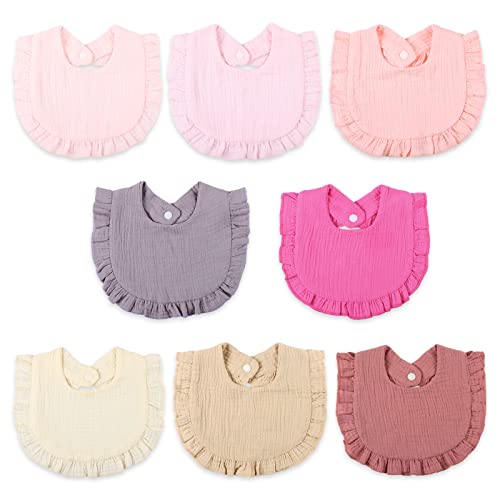 Image of Baby Bibs Muslin Drool Teething Drooling Bibs for Baby Girl Boy Muslin Cotton