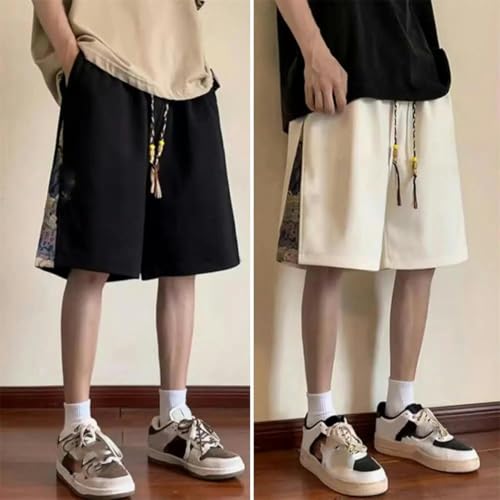 Short d'été ample homme tenue décontractée maison avec poches et cordon - 2
