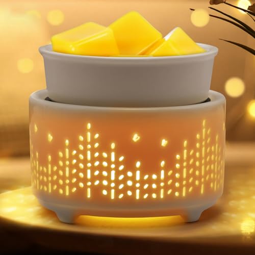 Ceramic Wax Melts Warmer 7-Color Halo Light