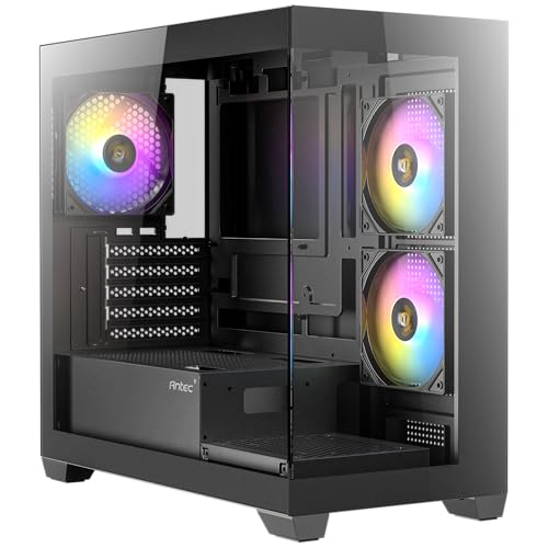 Image of Antec CX300 ARGB Mid Tower PC Case Black High Airflow Mesh 3 ARGB Fans Included