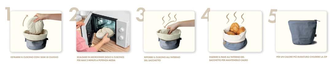 WD Lifestyle Sacchetto Pane Riscaldabile (Nero)