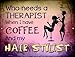 SMART BLONDE Coffee and Hair Stylist Novelty Mini Metal Parking Sign PM-1122