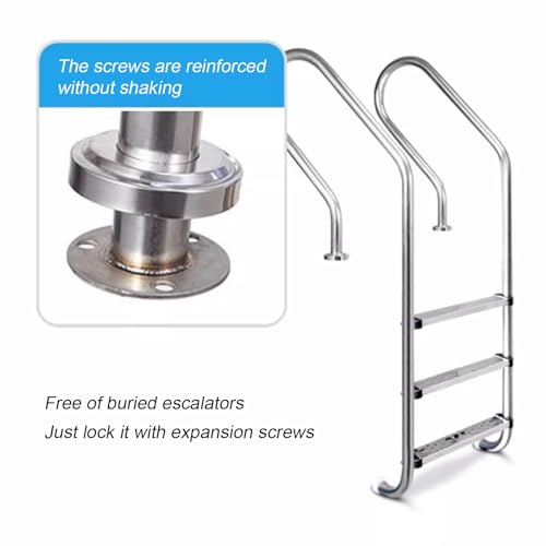 Escalera para piscina con 2/3 peldaños de acero inoxidable miniatura 5