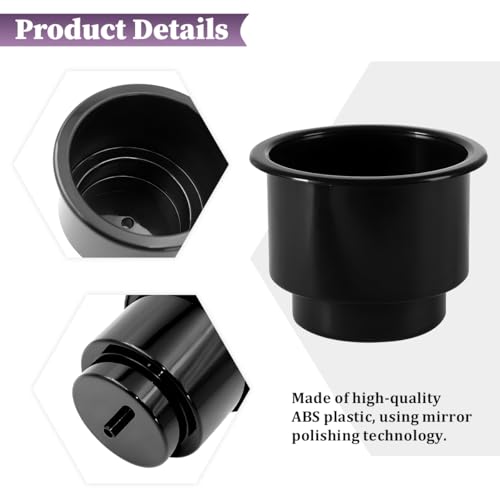 Insertos Portavasos para Coche 2PCS Negro Anti-Derrame miniatura 5