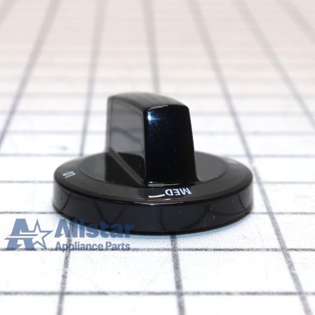 WP7733P526-60 Range Black Burner Control Knob