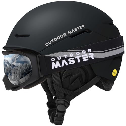 OutdoorMaster ELK MIPS Helmet Set - OTG Ski Goggles, MIPS Snowboard Helmet for...