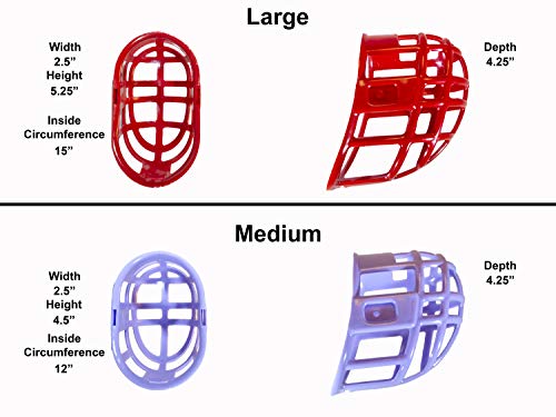 Birdwell Enterprises - Plastic Dog Muzzle With Adjustable Plastic Coated Nylon Headstall - Made In The Usa - (Medium, Blue) #TOP5