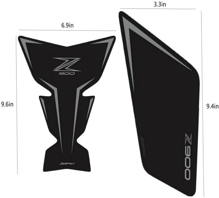 Miniatura 2 de TZMAPU Protector de tanque de combustible compatible con Kawasaki Z900, protector de tanque de motocicleta, kit de calcomanías antideslizantes para