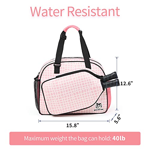 Image of Boulder Bee Pickleball Bags, Premium Pickleball Tote Bag for Girls, Women's Hand /Shoulder Gym Bag w Water Bottle Holder, with Pickleball Racquet /Paddle Holder
