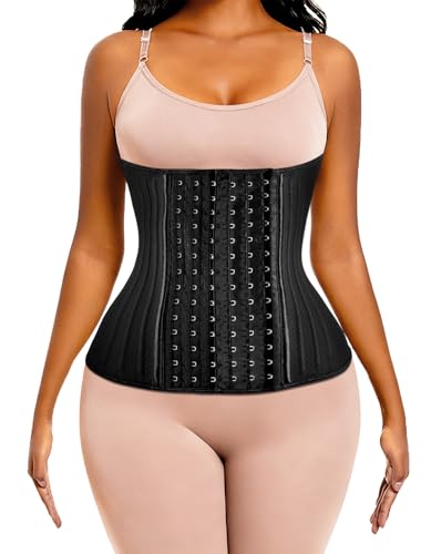 ECOWALSON Waist Trainer for Women - 9/25 Steel Bones & Additional Extender Cincher Corset for Hourglass body Shaper