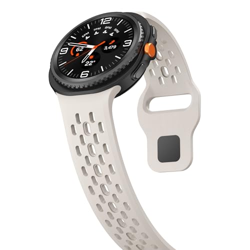 �ʋC���X�|�[�c�o���h Samsung Galaxy 8 Classic Watch 46mm/Galaxy Watch 8 40mm 44mm�ɑΉ� �M�����N�V�[�E�H�b�` 8 �o���h�p �\�t�g�V���R�� ����C���ʋC�� �����p�x���g�h���h�� �y�� (�X�^�[�_