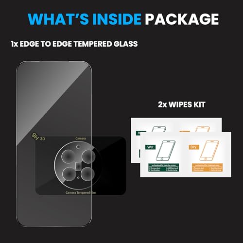 Image of FIRST MART Military-Grade Tempered Glass for Vivo X300 Pro With Black Camera Lens Protector & Installation Kit | Edge to Edge Coverage, Case Friendly, Anti-Scratch | Black