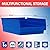 Akro-Mils 30150 Plastic Shelf Bins, Heavy Duty Storage Bins for Garage, Closet, and Drawer Organization, 12-Inch x 6-1/2-Inch x 4-Inch, Blue, 12-Pack